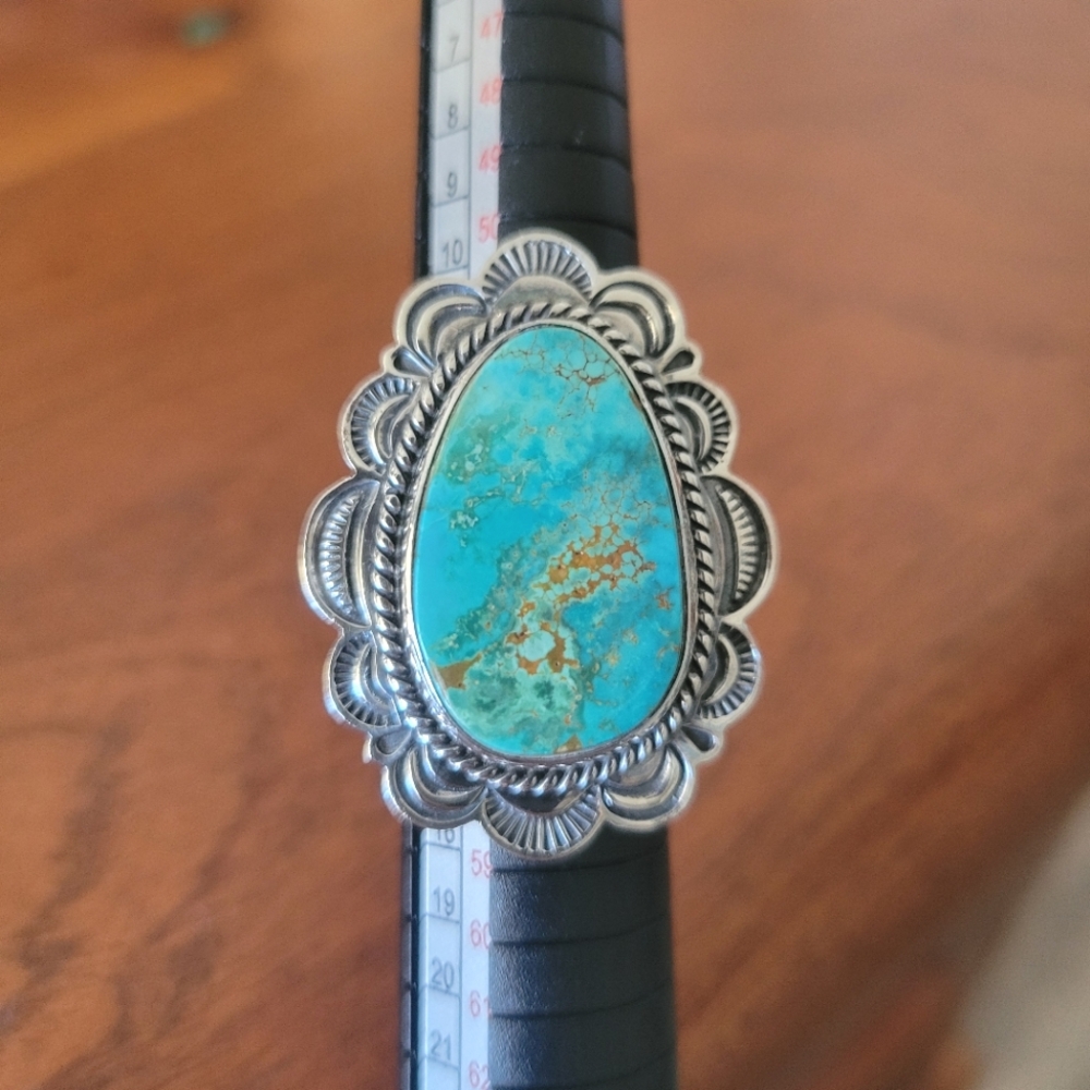Zuni Albert Jake Turquoise and Sterling Silver Ring
